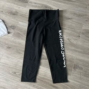 Victoria's Secret Black Kids Leggings with White Logo